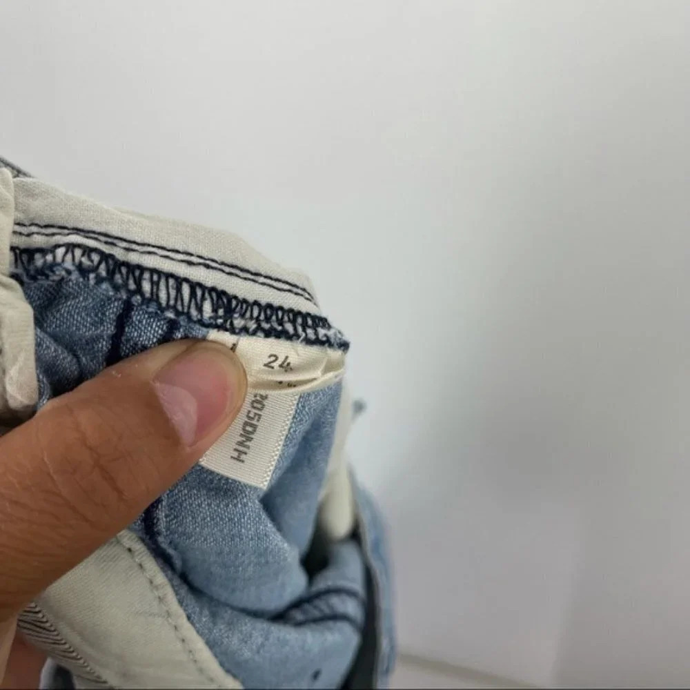 La't By L'agence Chambray Cropped Pants Size 24 - image 5
